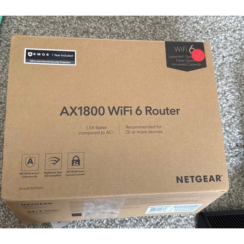 NETGEAR 4-Stream WiFi 6 Router (R6700AX) AX1800 - Picture 4 of 13